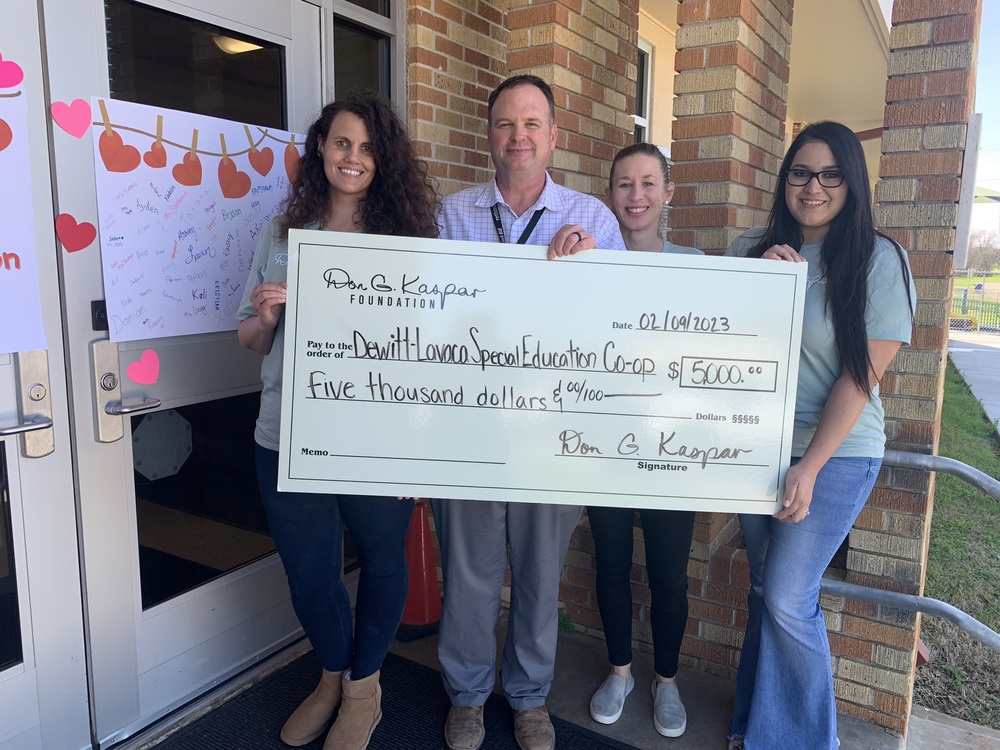 Don G Kaspar Board of Directors Present Check for $5000 to Mr. Appelt