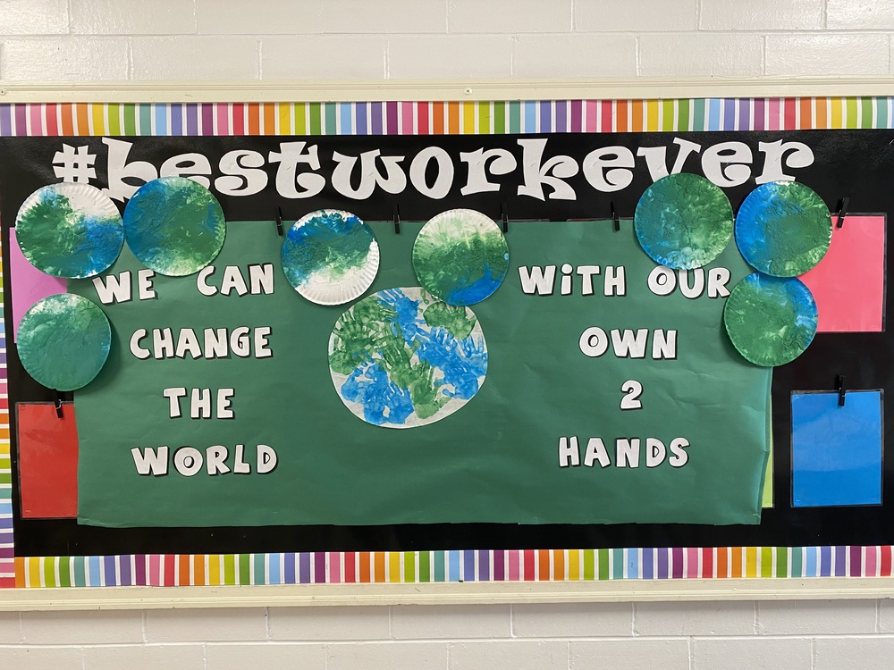 We Can the World with Our Own 2 Hands Bulletin Board Photo